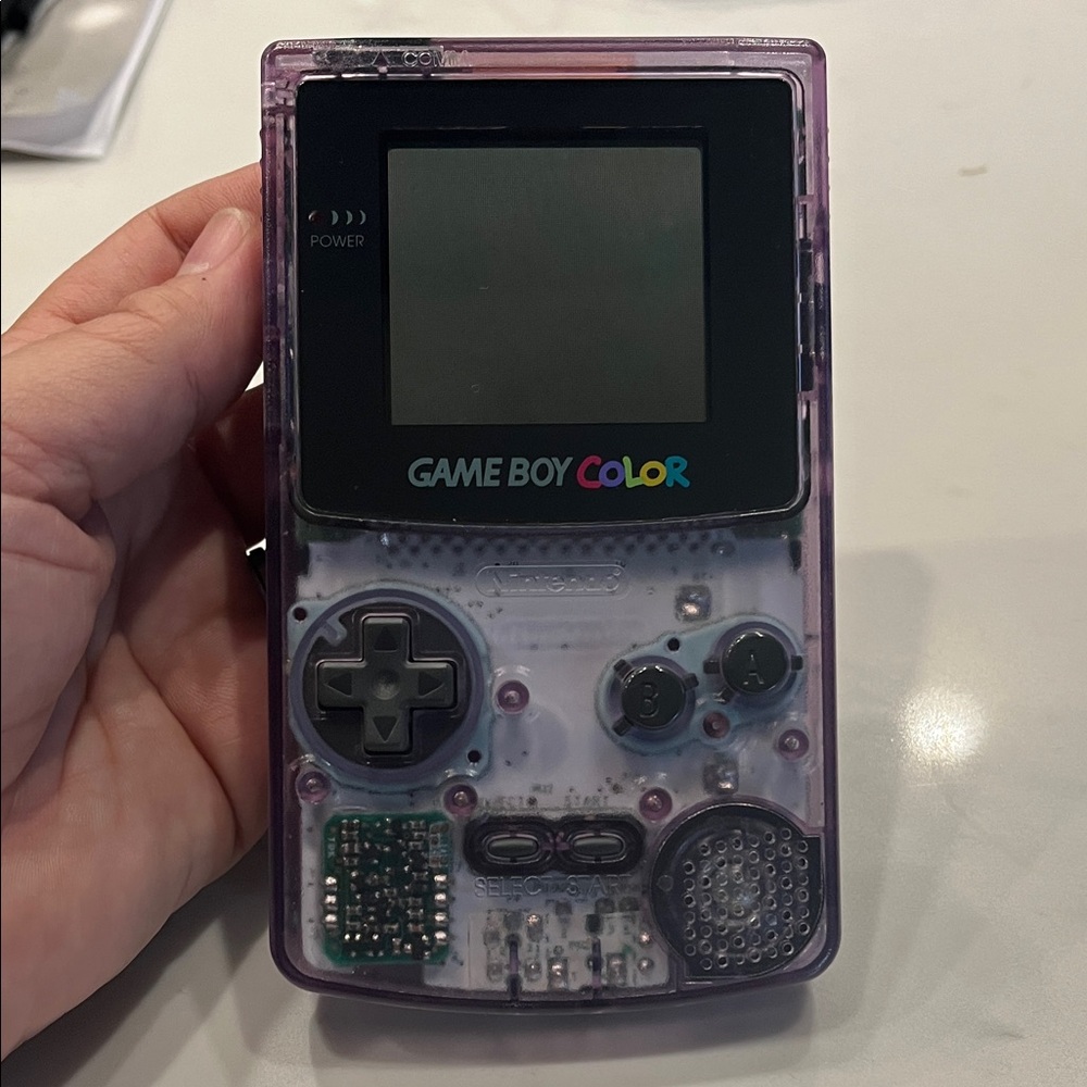 Nintendo Game Boy Color - Transparent Atomic Purple With Case